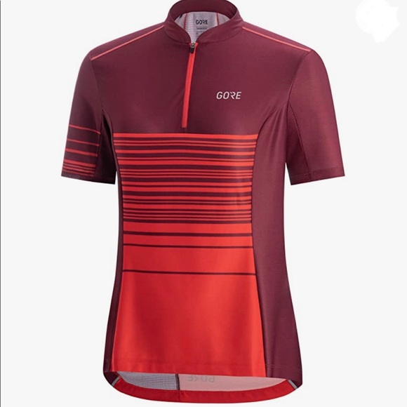 GORE WEAR WOMENS C3 STRIPED ZIP CYCLING JERSEY - Picture 1 of 9